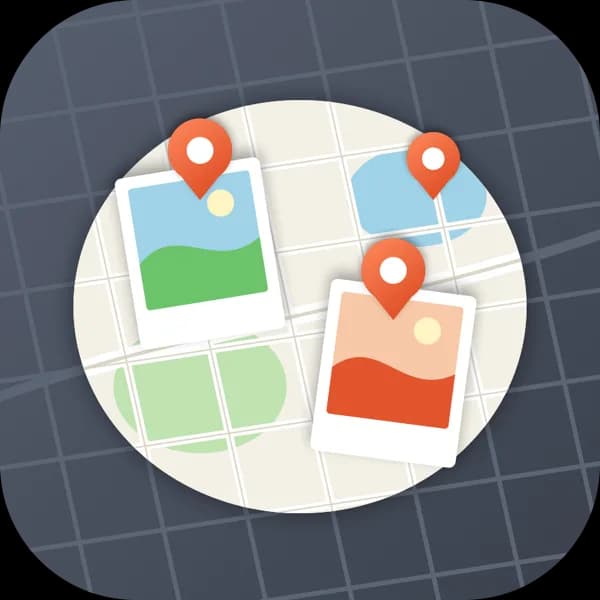 Photos pinned to a map